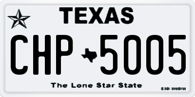 TX license plate CHP5005