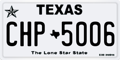 TX license plate CHP5006