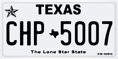 TX license plate CHP5007