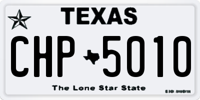 TX license plate CHP5010