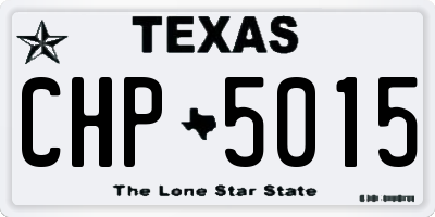 TX license plate CHP5015