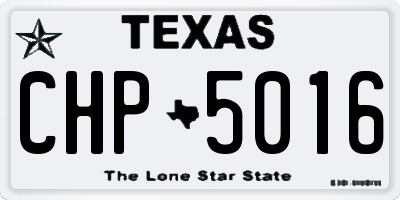 TX license plate CHP5016