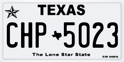 TX license plate CHP5023
