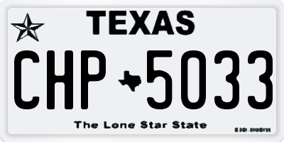 TX license plate CHP5033