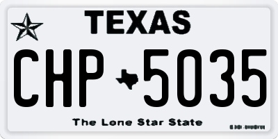 TX license plate CHP5035