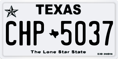 TX license plate CHP5037