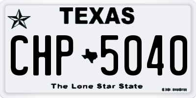 TX license plate CHP5040