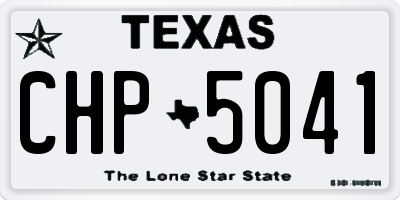 TX license plate CHP5041