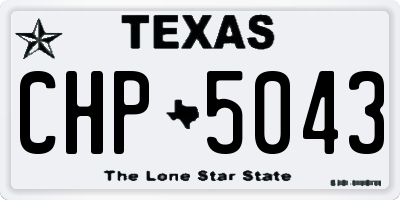 TX license plate CHP5043