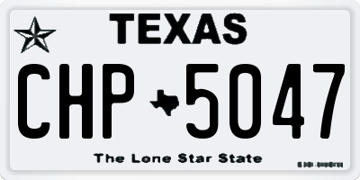 TX license plate CHP5047
