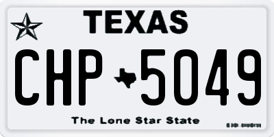 TX license plate CHP5049