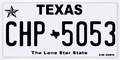 TX license plate CHP5053