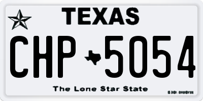 TX license plate CHP5054
