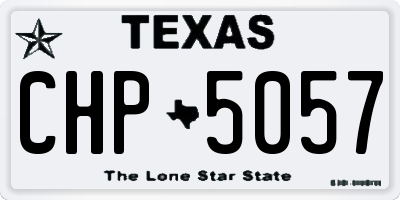 TX license plate CHP5057