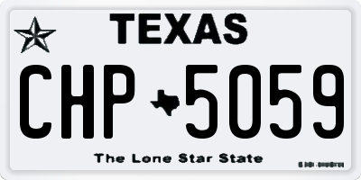 TX license plate CHP5059