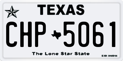 TX license plate CHP5061