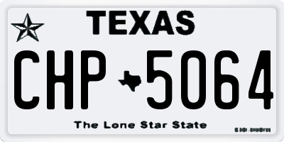 TX license plate CHP5064