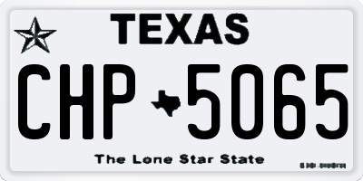 TX license plate CHP5065