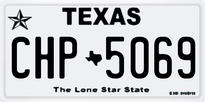 TX license plate CHP5069