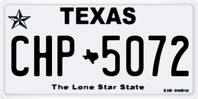 TX license plate CHP5072