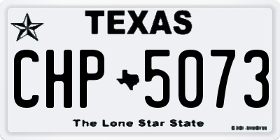 TX license plate CHP5073