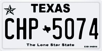 TX license plate CHP5074