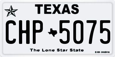 TX license plate CHP5075