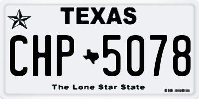 TX license plate CHP5078