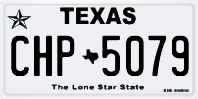 TX license plate CHP5079