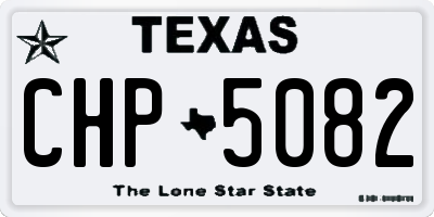 TX license plate CHP5082