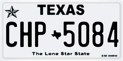 TX license plate CHP5084