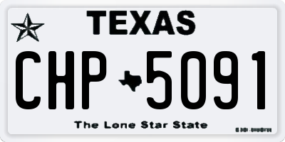 TX license plate CHP5091