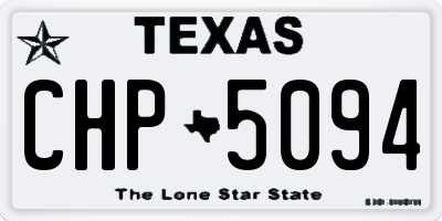 TX license plate CHP5094