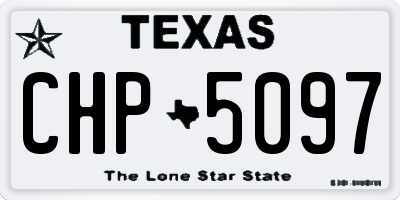 TX license plate CHP5097