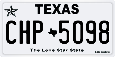 TX license plate CHP5098