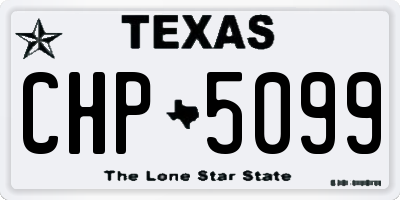 TX license plate CHP5099