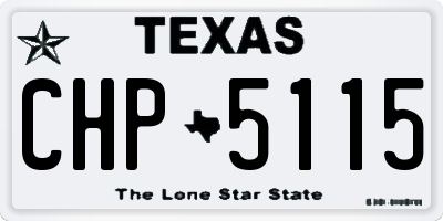 TX license plate CHP5115