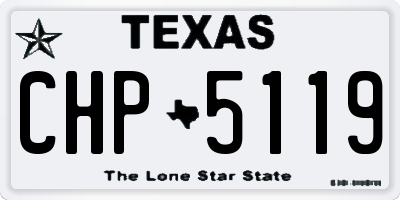 TX license plate CHP5119