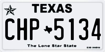 TX license plate CHP5134