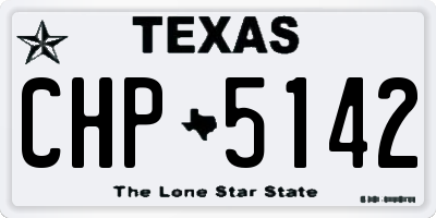 TX license plate CHP5142