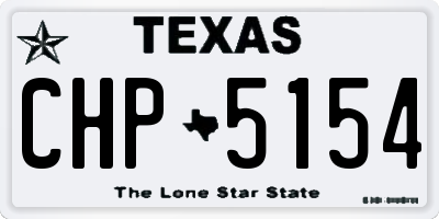 TX license plate CHP5154