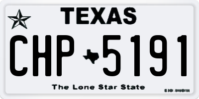 TX license plate CHP5191
