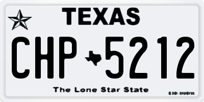 TX license plate CHP5212