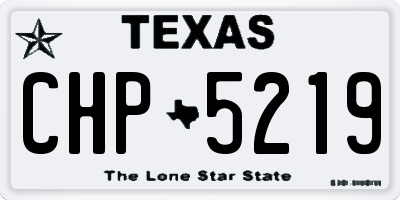 TX license plate CHP5219