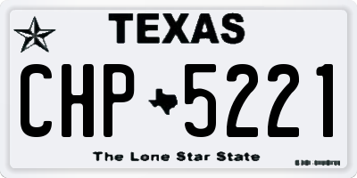 TX license plate CHP5221