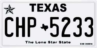 TX license plate CHP5233