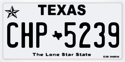 TX license plate CHP5239