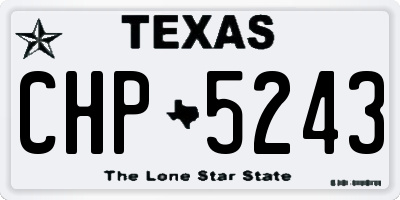 TX license plate CHP5243