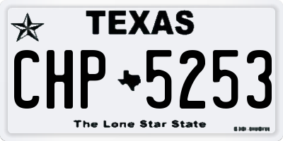 TX license plate CHP5253