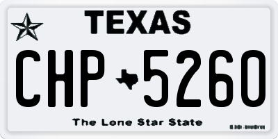 TX license plate CHP5260